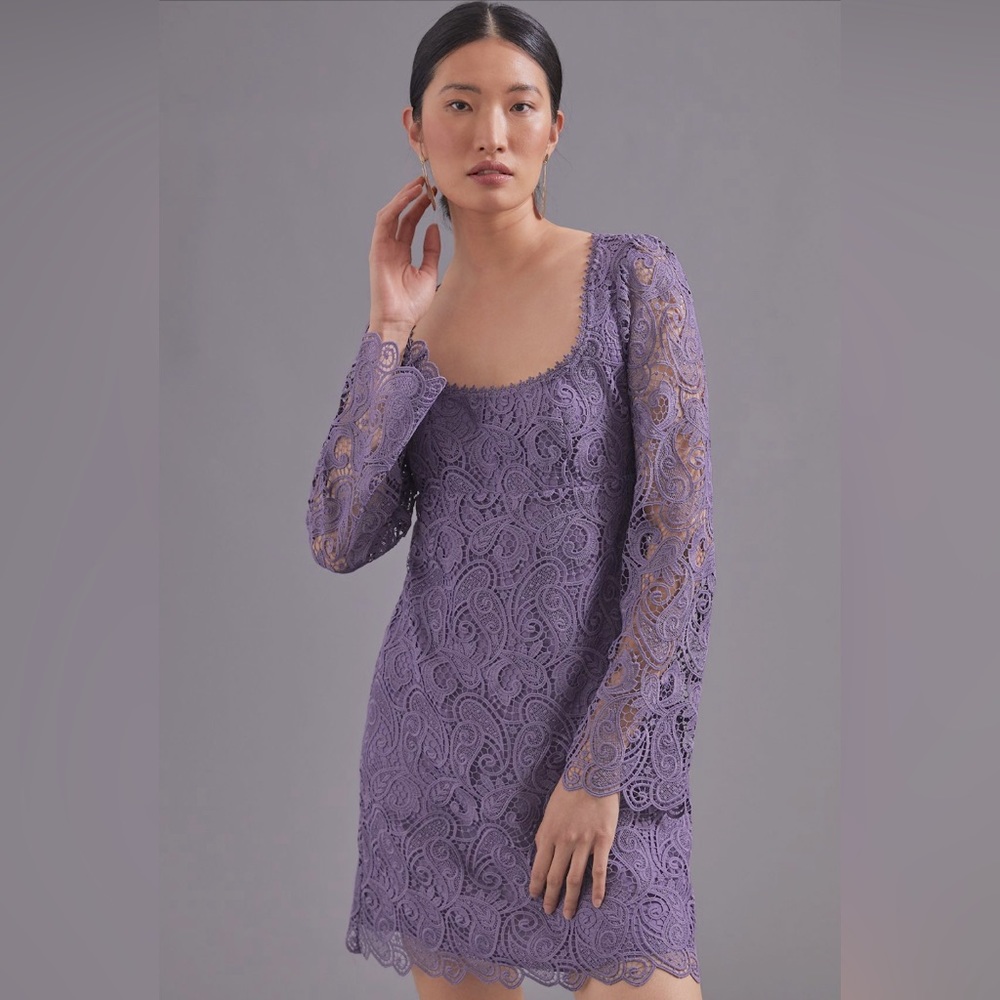 NEW ANTHROPOLOGIE Maeve embroidered mini-dress